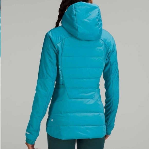 Lululemon Down For It All Jacket Winter Coat Oceanic Size 6 Small - Picture 2 of 14